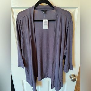 Grey 3/4 sleeve penny cardigan from Torrid size 3X